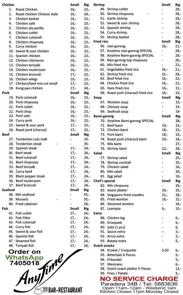AnyTime Menu